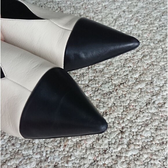 Narciso Rodriguez Black and Cream White slingback pumps size 38.5 - Picture 6 of 12